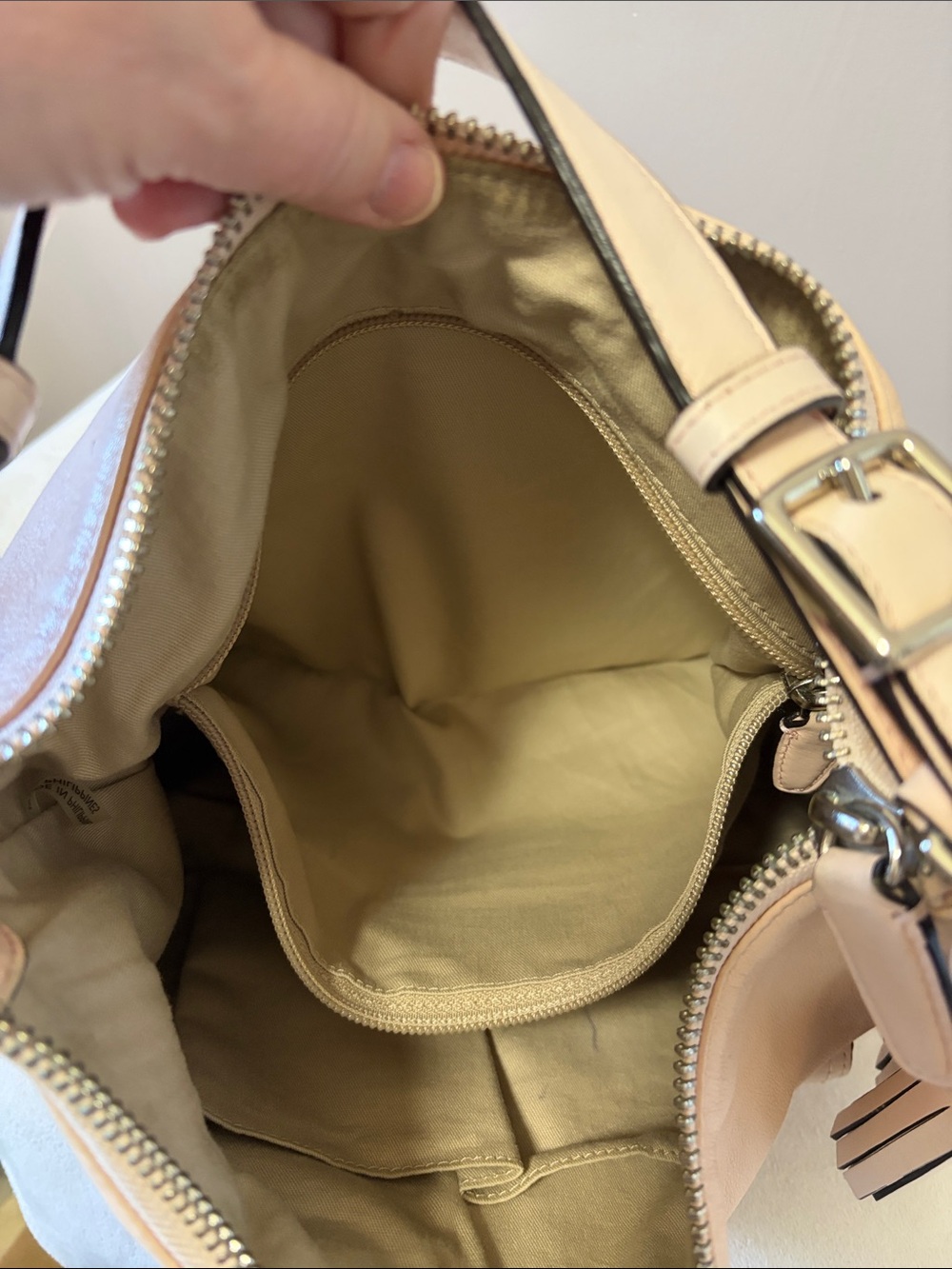 Coach Soft Pebbled Leather Shoulder Bag in Blush Pink - Picture 12 of 16